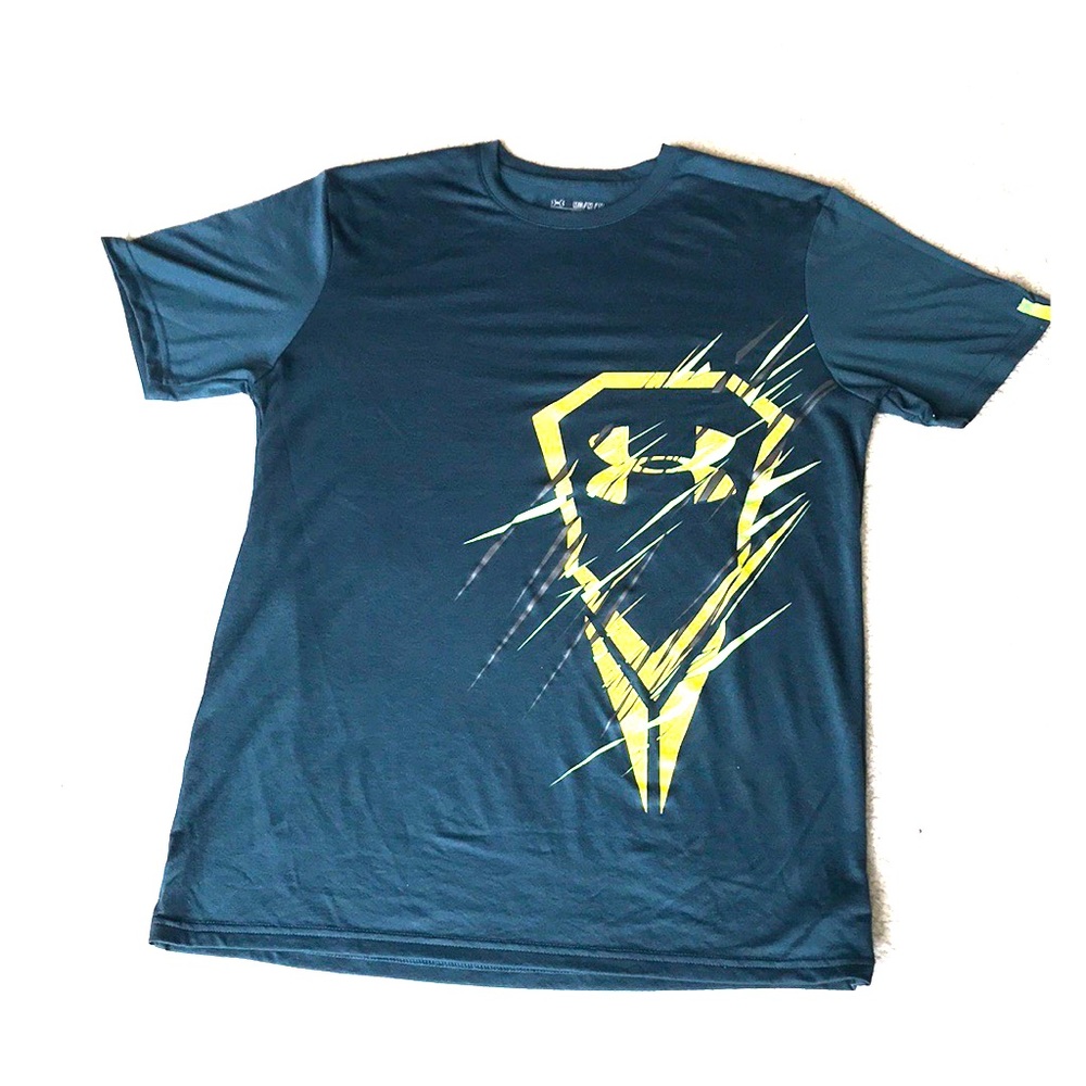 Green Under Armour Heat Gear Short Sleeve Tee
